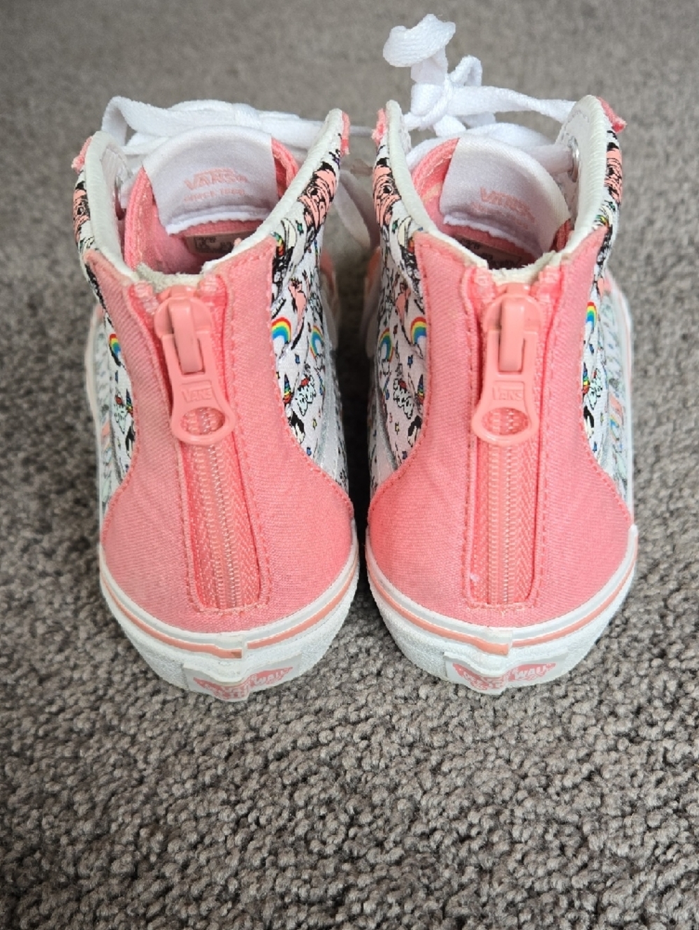 Vans Kids Pink High-Top Sneakers with Puppicorn Print - Picture 3 of 7